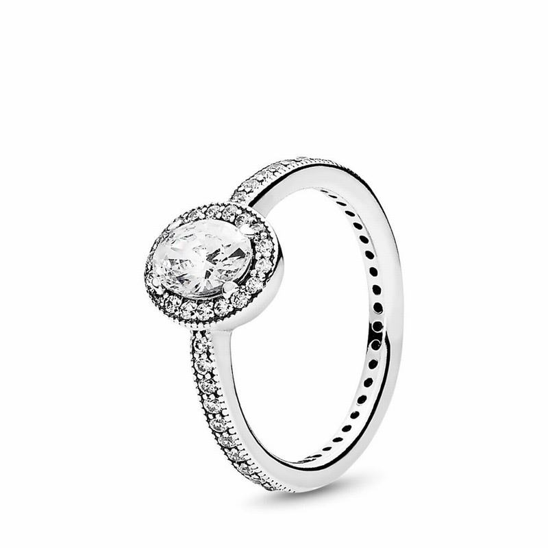 Pandora Vintage Elegance Promise Ring Ireland - Sterling Silver/Cubic Zirconia - 837204POA